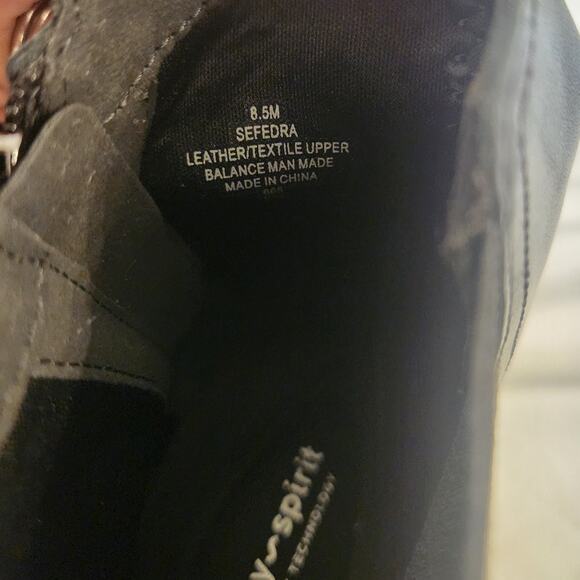 New Easy Spirit Womens Fedra Block Heel Dress Boots Black Leather 8.5M - Picture 7 of 8